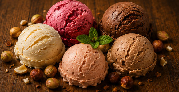 Glaces, boules au choix